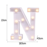 elvesmall DIY LED Letter Night Light Creative 26 English Alphabet Number Battery Lamp Romantic Wedding Party Decoration