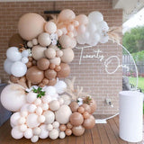 elvesmall Brown Apricot WhiteBalloon Arch Kit Wedding Birthday Party Decor Kids Baby Shower Latex Ballon Chain Wedding Party Supplies