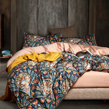 elvesmall 600TC Egyptian Cotton Flower Bird Digital Printing Bedding Sets 4pcs Bed Linen Duvet Cover Set Luxury Bed Sheets Pillowcases #s