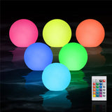 elvesmall 1/6PC Floating Garden Ball Light Swimming Pool Lights 16Color   Waterproof Lawn Lamp Pool Toy Outdoor Party Wedding bar Decor