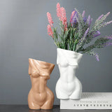 elvesmall Creative Body Art Vase Nordic Style Flower Arrangement Home Decor Living Room Ornament Ceramic Hydroponic Vase