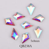 elvesmall 20pcs Crystals Nail Diamond Stone Strass AB Glass Rhinestones For 3D Nails Art Decorations Supplies Jewelry QB217-246A