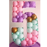 elvesmall   Balloon Number Filling Box Alphabet Frame Party Decoration Baby Shower Anniversary Decor Birthday Backdrop Photo Diy Wedding New