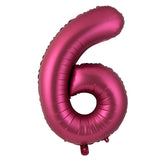 elvesmall 40 Inch Burgundy Foil Balloon Big Number Ballons Digital Baloons Adult Wedding Decoration Birthday Party Wine Red Globos Decor