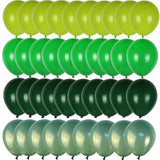 elvesmall 40pcs Green Balloons Set Chrome Metallic Confetti Ballon Jungle Safari Animal Birthday Party Decoration Wedding Balloon Garland