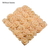 elvesmall 10/20/30 Heads 8CM Artificial PE Foam Rose Flowers Bride Bouquet Flower For Wedding Party Decorative Scrapbooking DIY Flower