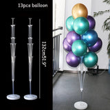 elvesmall 2set 132cm Birthday Balloons Air Balls Stand Balloon Holder Column Birthday Party Decor Kids Adult Holder Ballons Accessories