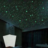 elvesmall 211pcs 3D Bubble Luminous Stars Dots Wall Sticker Decor for Kids room Bedroom Home Decoration Decal Glow in the Dark Stickers