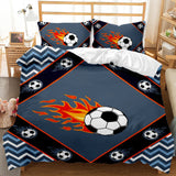 elvesmall Sports 3D Football Bedding Set And Pillow Case Double Size Household Textile Product Decoration Teenager Room Soccer Duvet Cover