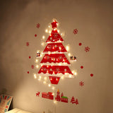 elvesmall  Christmas creative wall tree with lights DIY Christmas ornaments treeGlowing christmas tree christmas ornaments  happy tree