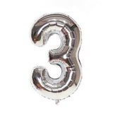 elvesmall Bright Flicker Light Transparent Balloon Silver Foil Number Balloons For Happy Birthday Adult Surprise Party Decoration Supplies