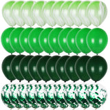 elvesmall 40pcs Green Balloons Set Chrome Metallic Confetti Ballon Jungle Safari Animal Birthday Party Decoration Wedding Balloon Garland