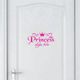 elvesmall Hot Sale Princess Pvc Home Decoration Wall Stickers Door Stickers Decals Girls Bedroom Door Vinyl Art Mural High Quality