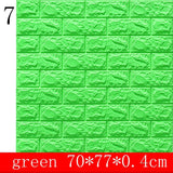 elvesmall  10pcs 3D Wall Sticker Imitation Brick Bedroom Decoration Waterproof Self Adhesive Wallpaper for Living Room Kitchen TV Backdrop