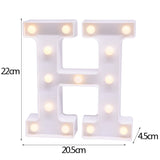 elvesmall DIY LED Letter Night Light Creative 26 English Alphabet Number Battery Lamp Romantic Wedding Party Decoration