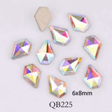 elvesmall 20pcs Crystals Nail Diamond Stone Strass AB Glass Rhinestones For 3D Nails Art Decorations Supplies Jewelry QB217-246A