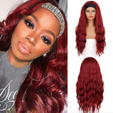 Synthetic Wigs Yaki Straight Headband Wigs for Women 28 inch Afro Kinky Straight Headband Wigs Ombre Heat Resistant