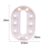 elvesmall DIY LED Letter Night Light Creative 26 English Alphabet Number Battery Lamp Romantic Wedding Party Decoration