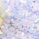 elvesmall 15g Iridescent Sparkle Shell Glitter Confetti 7MM Purple For Baby Shower Confetti Party Table Scatter Decor DIY Supplie