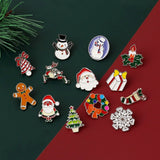 elvesmall Fashion Brooch Christmas Socks Badges Christmas Tree Elk Enamel Badge Small Brooch Women Fashion Party Gifts Home Decoration