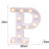 elvesmall DIY LED Letter Night Light Creative 26 English Alphabet Number Battery Lamp Romantic Wedding Party Decoration