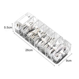 elvesmall Cable Storage Box Transparent Plastic Data Line Storage Container for Desk Stationery Multifunctional headset Data charging line