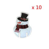 elvesmall 10PCS New Christmas Decorations Wine Glass Hats Card Champagne Red Wine Christmas Hat  Card Decoration Party Holiday Decorations