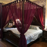 elvesmall Southeast Asian Style American Chinese Theme Hotel Inn Bed Curtain Yarn Curtain Custom Bed Curtain Hemp Yarn Mosquito Net