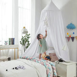 elvesmall Baby Canopy Mosquito Children Room Decoration Crib Netting Baby Tent Hung Dome Baby Mosquito Net Photography Props