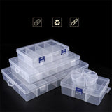 elvesmall Adjustable 3-36 Grids Compartment Plastic Storage Box Jewelry Earring Bead Screw Holder Case Display Organizer Container