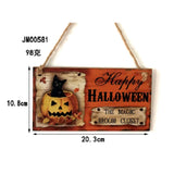 elvesmall  Wooden Halloween Pumpkin Ornament, Door, Wall Mount, Wall, Trick or Treat, Halloween Party, DIY Decoration