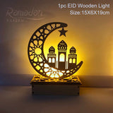 elvesmall Eid Mubarak Decor Ornament Light Eid Kareem Ramadan Decor for Home Ramadan Mubarak Eid Al Adha Islamic Muslim Party Decor