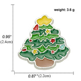 elvesmall Fashion Brooch Christmas Socks Badges Christmas Tree Elk Enamel Badge Small Brooch Women Fashion Party Gifts Home Decoration