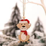 elvesmall Car Ornaments Small Christmas Tree Hanging Wooden Pendants Elk Cartoon Animal Ornaments 2025 New Christmas Holiday Decorations