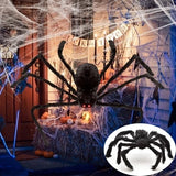 elvesmall  Giant Spider House Hanging Decoration, Haunted House, Outdoor Yard, Halloween Spider Decor, 1Pc