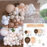 elvesmall Brown Apricot WhiteBalloon Arch Kit Wedding Birthday Party Decor Kids Baby Shower Latex Ballon Chain Wedding Party Supplies