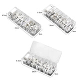 elvesmall Cable Storage Box Transparent Plastic Data Line Storage Container for Desk Stationery Multifunctional headset Data charging line