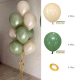 elvesmall 11-18Pcs Bunch Balloon Ink Green Jungle Theme Latex Balloon Wedding Birthday Party Decoration Festival Celebration Supplies