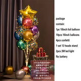 elvesmall 1.3M Table Balloons Stand Kit  with String Light Table Centerpiece Balloon for Birthday Baby Shower Christmas Party Decorations