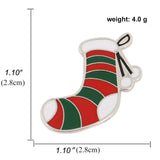 elvesmall Fashion Brooch Christmas Socks Badges Christmas Tree Elk Enamel Badge Small Brooch Women Fashion Party Gifts Home Decoration