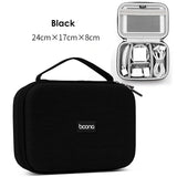 elvesmall Electronics Accessories Travel Organizer Hard Shell Digital Gadgets Storage Bag for Mac Adapter Mouse Data Cable Earphone HDD