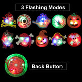 elvesmall 30 Pcs Halloween Flash LED Necklace Christmas LED Light Up Necklace Pendent for Teens Girls Adult Birthday Christmas Party Gift