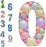 elvesmall Diy Balloons Numbers Mosaic Balloon Filling Box Mosaic Number Alphabet Frames Balloon Decoration Baby Party Anniversary Decor