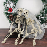 2pcs Halloween Terror Skeleton Couples Groom Bride Human Halloween Skeletons Decoration Bride Groom Halloween Party Favors deocr