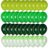 elvesmall 40pcs Green Balloons Set Chrome Metallic Confetti Ballon Jungle Safari Animal Birthday Party Decoration Wedding Balloon Garland