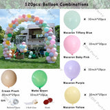 elvesmall 8Ft-24Ft Doubled Macaron Blue Green Maca Pink Yellow Garland Arch Kit Birthday Party Balloon Baby Shower Wedding Decoration