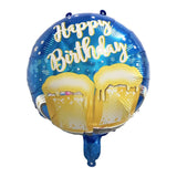 elvesmall 18/30 Big Size Helium Foil Balloon Birthday Party Decoration Adult Football Party Ballon Gold Crown Champagne Whisky Wine Globo