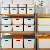 elvesmall Desk Sundries Storage Box with Lid Wardrobe Clothes Drawer Plastic Storage Basket Container Organizer for Cosmetics Small Things