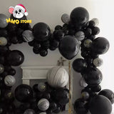 elvesmall 5/10/12/18 Inch Black Balloons Flashing Metallic Balloon Happy Birthday Party Decorations Adult Wedding Decor Helium Globos Toys