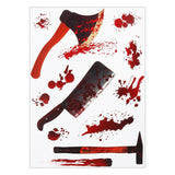 elvesmall Halloween Decoration Horrible Bloody Handprint stickers Halloween Window Wall Clings Floor Decals Stickers Halloween party props